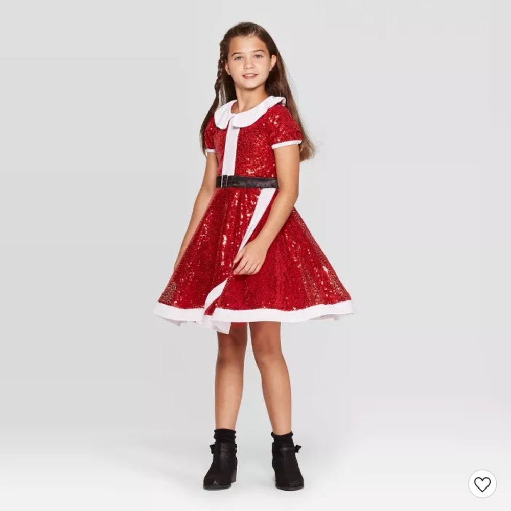 JoJo’s Closet Red Sequin Swing Dress, Size M